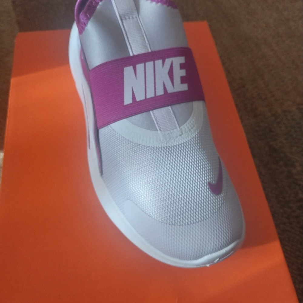 Nike Purple and Silver Slip-On Shoe